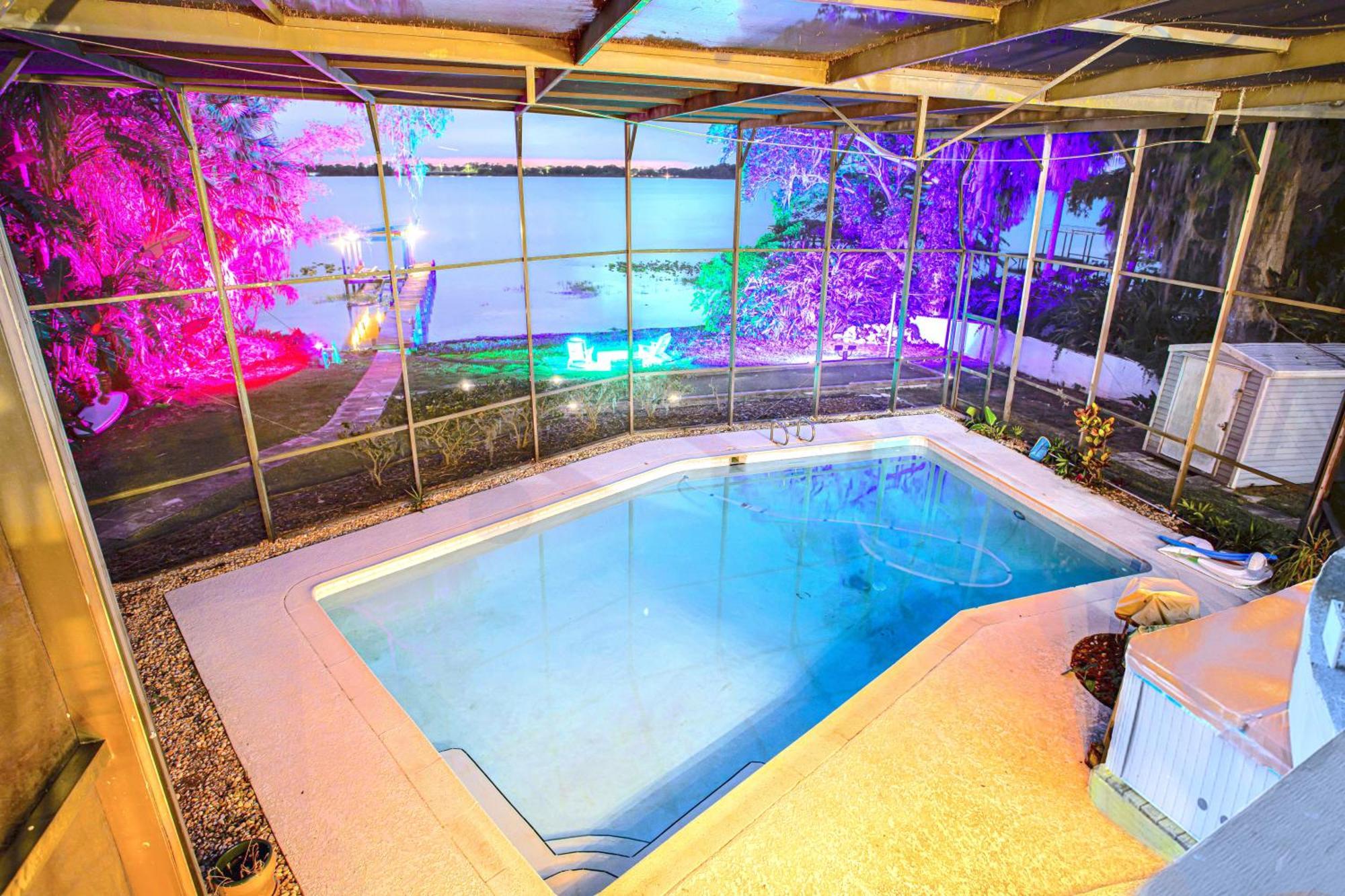 Spacious Lakefront House With Pool, Hottub, & Boating Orlando Exterior foto